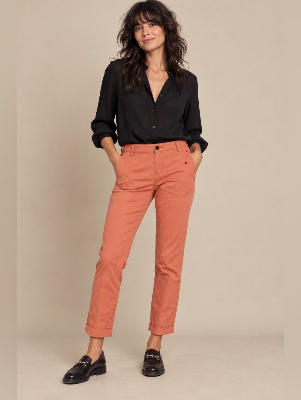 Scotch And Soda Eat Your Heart Out Chinos Coral Size 28
